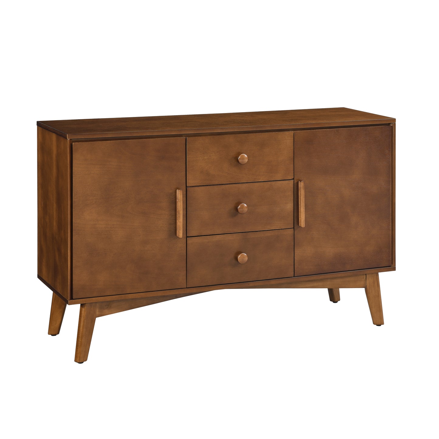 47.3" Mid Century Modern Sideboard Buffet Cabinet with Storage, Storage Cabinet with 2 Doors and 3 Drawers for Kitchen Dining Living Room, Accent Console Table, Walnut image 12