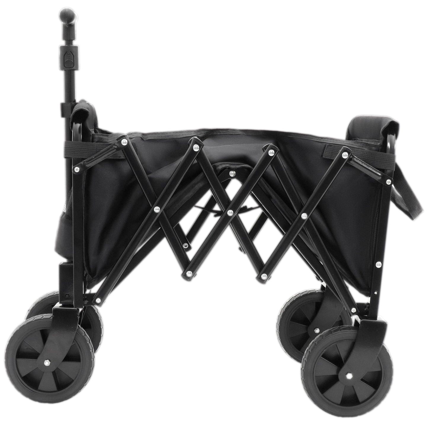 Expandable Dual-Layer Utility Wagon with 100% Extra Space - 225lbs Grocery Cart for Camping, Shopping, Sports, Gardening, Fishing, Black image 12