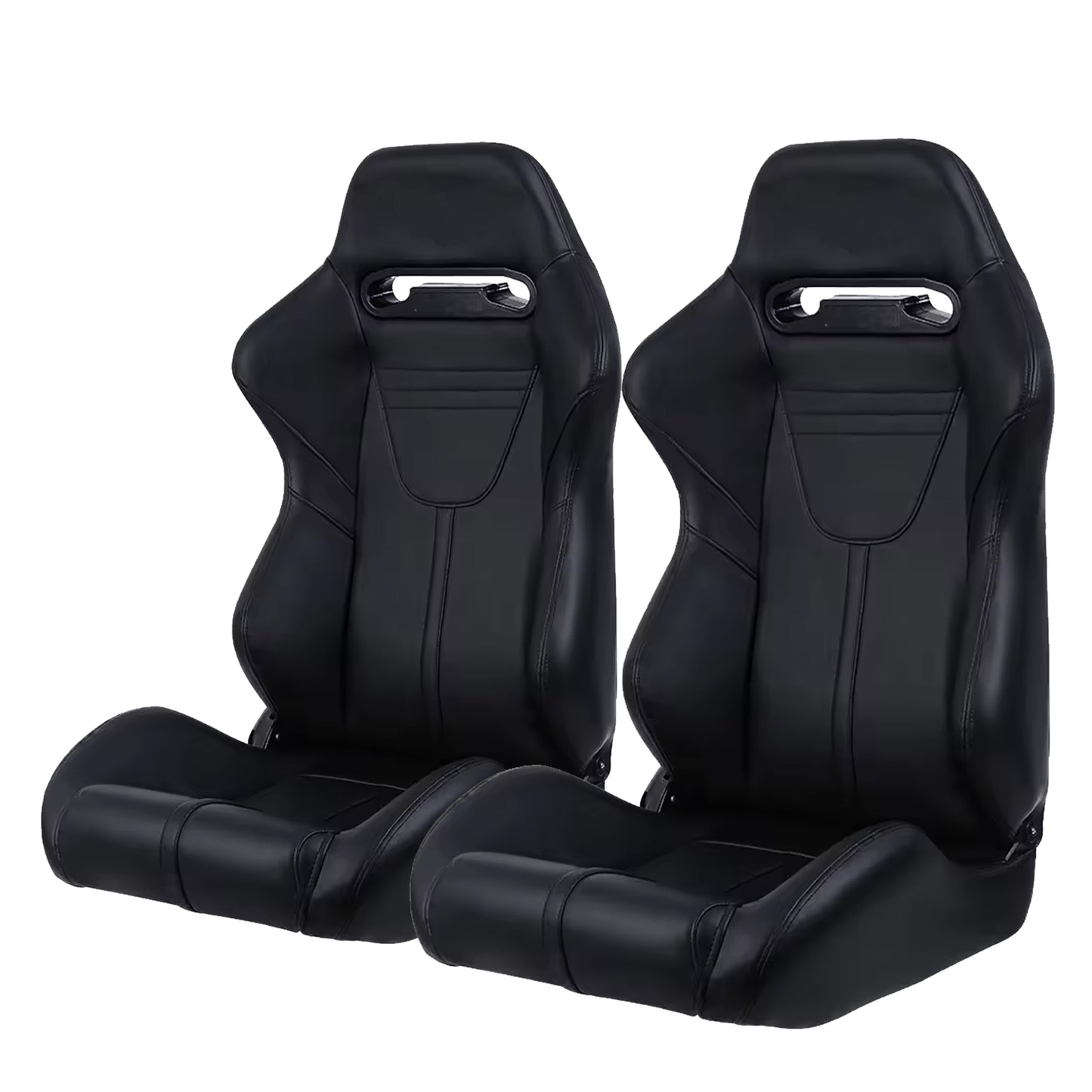 2PC Universal Racing Seats Stitch PVC Leather Reclinable Carbon Look Leather With Adjustor Slider(Not Including Seat Bracket) 1 box of 2 pieces 8010 new image 10