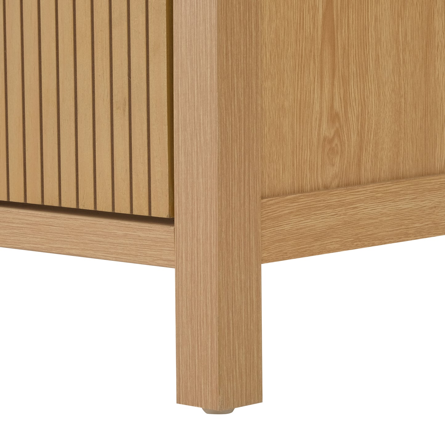 30 Inch Fluted Bathroom Vanity with Sink - Freestanding Modern Wood Cabinet with Soft-Close Doors, 1 Drawer & Open Storage, Decorative Circular Accent, Solid Wood & MDF Build, image 12