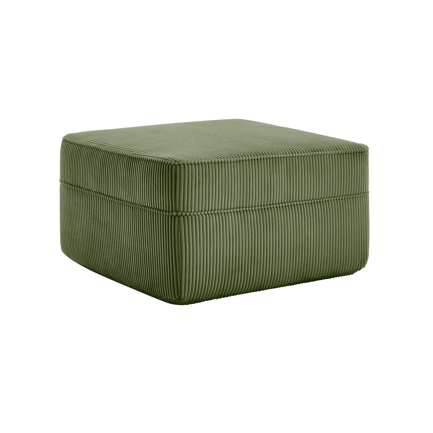 Martha Ottoman Corduroy -Green image 7
