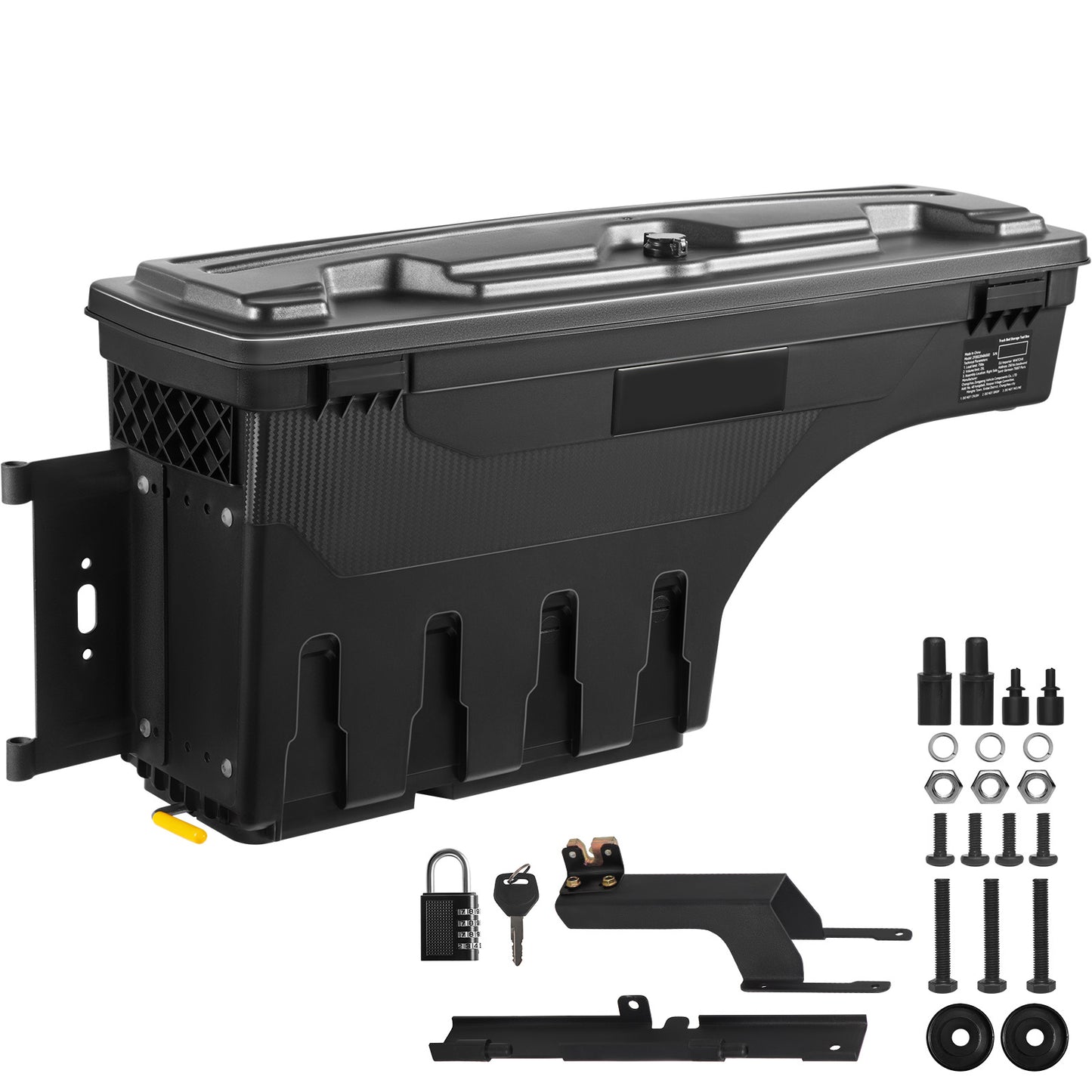 Truck Bed Storage Box, Lockable with Password Padlock, 6.6 Gal/25 L ABS Wheel Well Tool Box, Waterproof and Durable, Compatible with Ford F-150 2015-2021, Drivers Side (Left) image 9