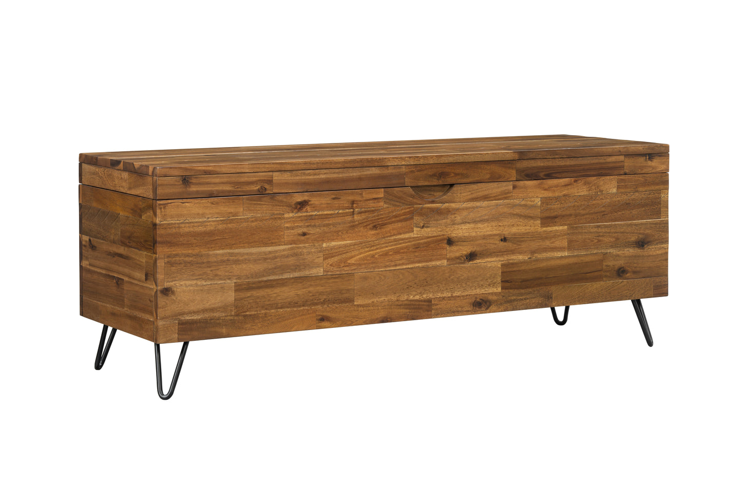 Solid Acacia Wood 46-inch Storage Bench image 12