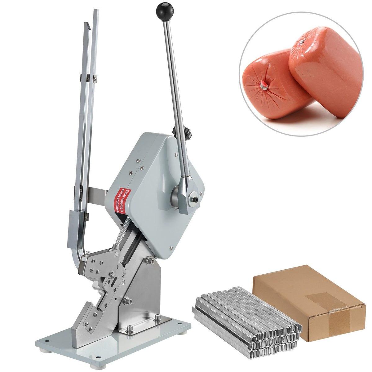 VEVOR Manual U-Shape Sausage Clipper, Stainless Steel Sausag