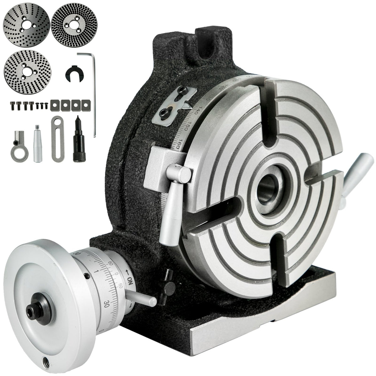 VEVOR Rotary Table 6 Inch (150 mm), 4-Slot Horizontal & Vert 150 mm