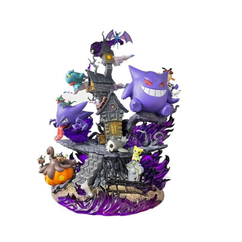 AJEGG Ghost Gengar Ghost Type Pokemon Pet Anime Trend GK Large Figure Model
