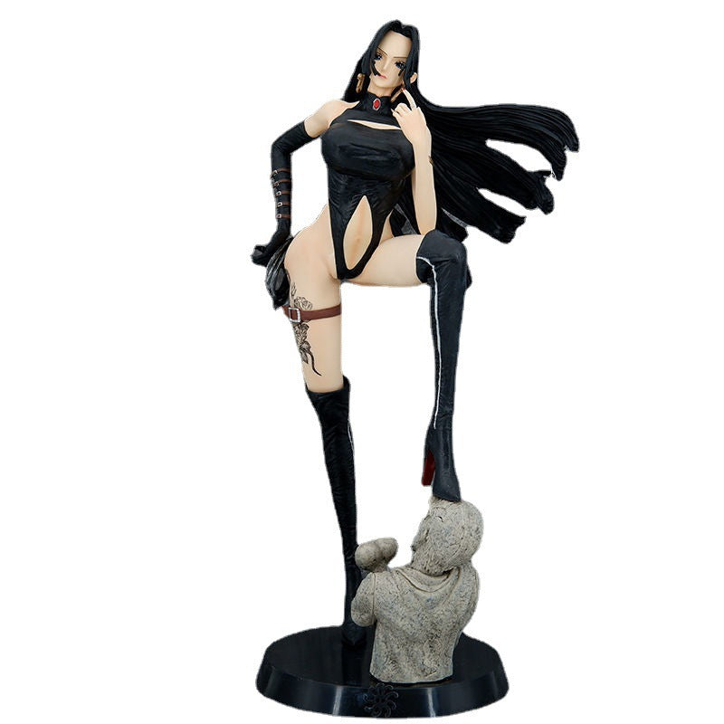 SH One Piece Large GK Handcrafted Hancock Leather Jacket Boa Hancock Replaceable Statue Scene Model Boxed Figure Gift