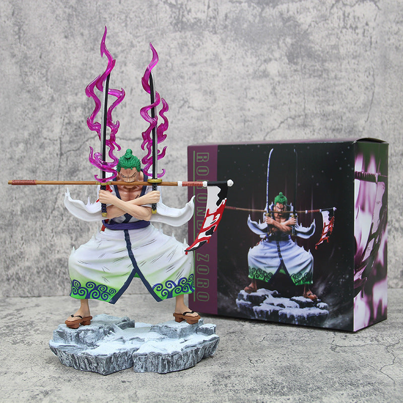 One Piece Onigashima Hell Oni Slash Zoro Three Sword Style Death Scythe Boxed Figure
