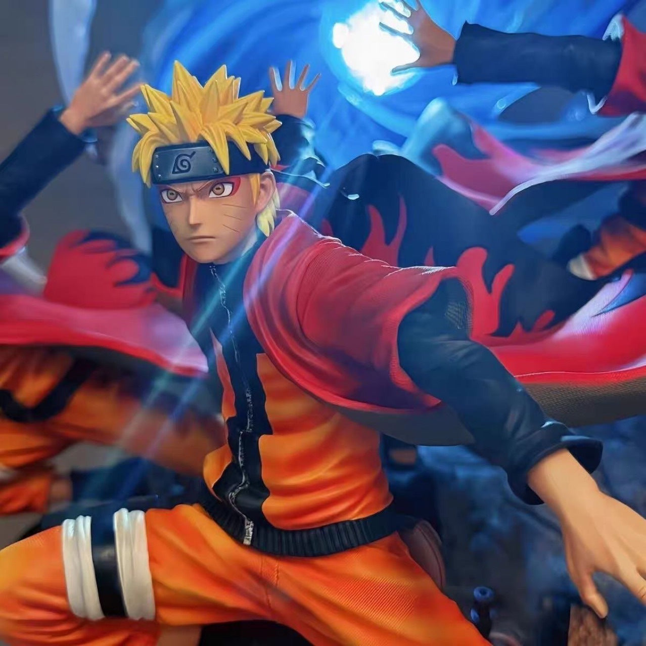 New Hot Naruto Series Flowing Wind Naruto Uzumaki GK Figure Anime Model Statue