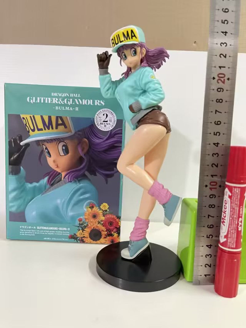 LL Super Saiyan Shining Charm & Bulma Casual Wear Red Blue Clothes Model Figure Boxed
