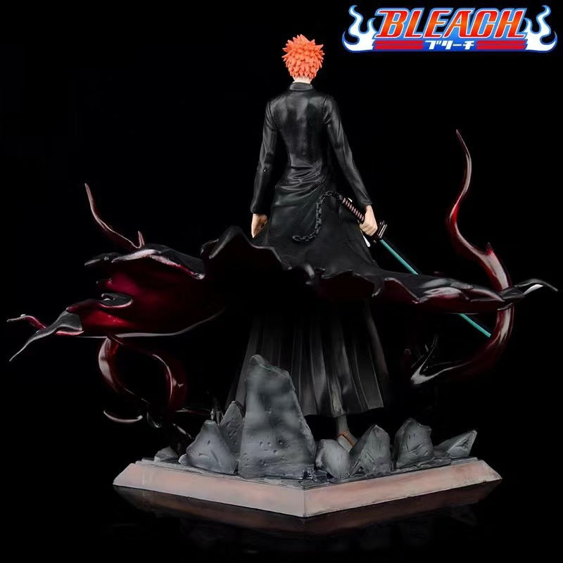 Anime GK Bleach Kurosaki Ichigo Hollow Mask Dual Head Sculpt Model Figure
