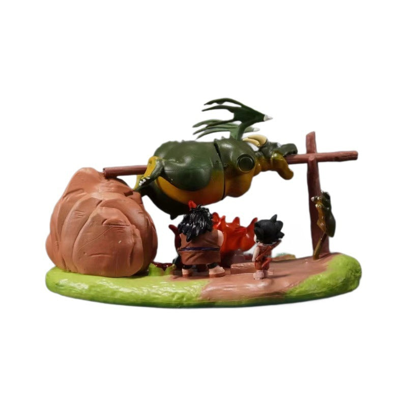 Anime Wholesale Dragon Ball GK Son Goku Big Egg Fish Pug Sinbaru Figure Model