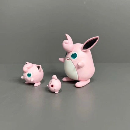 Kemono Figure Pokemon Jigglypuff Evolution Set Model Toy Pet Figure
