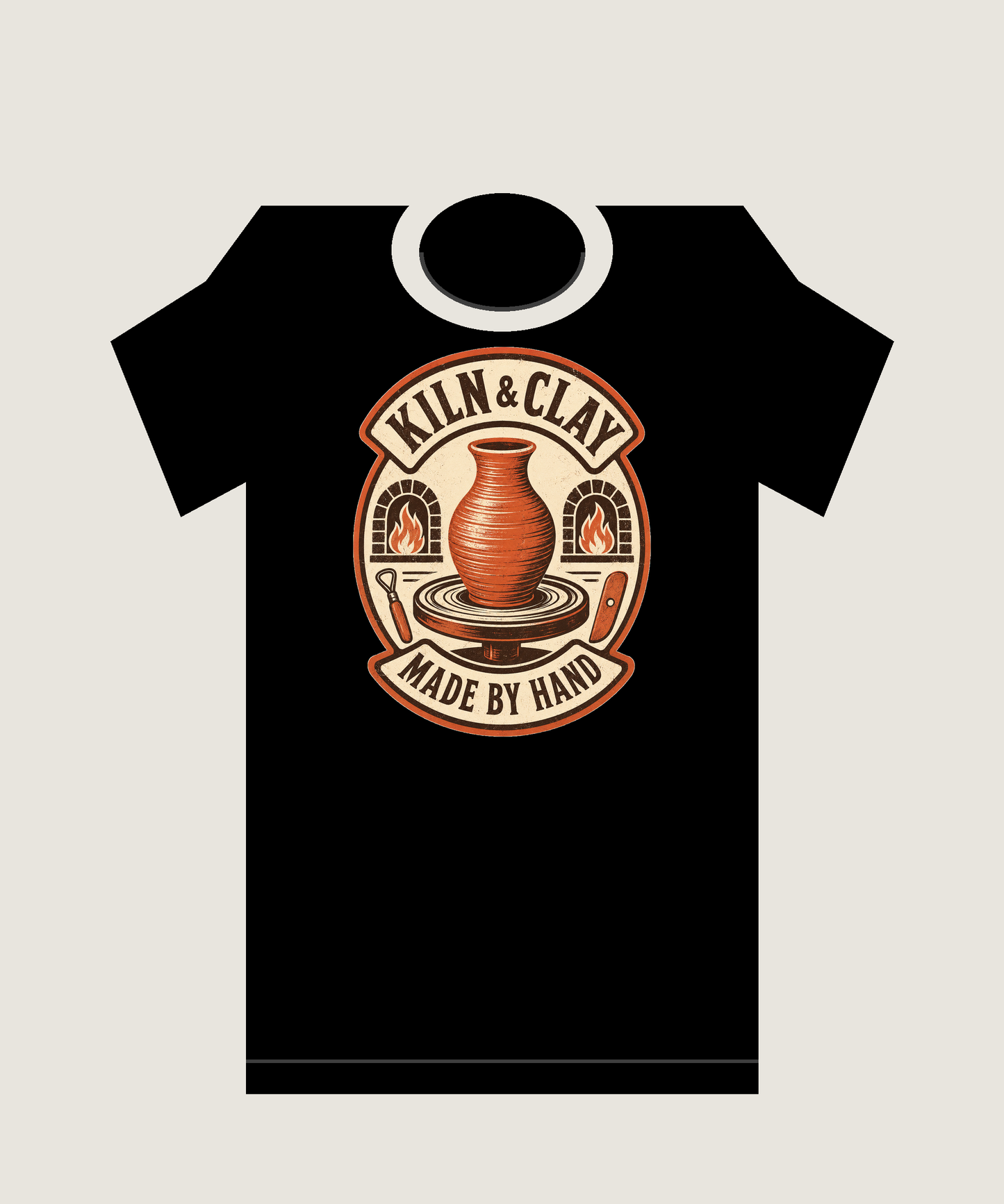 Kiln & Clay Society Vintage Pottery Graphic T-Shirt - POD-20260728-042_black_back_mockup