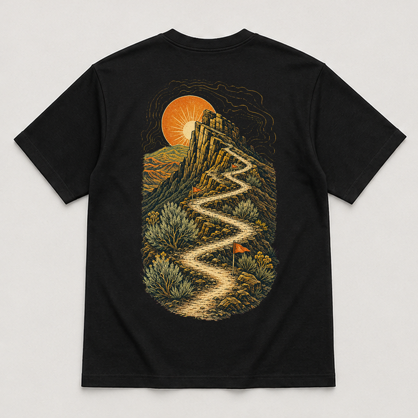 Desert Switchback Survey Graphic T-Shirt - POD-20260728-077_black_back_mockup