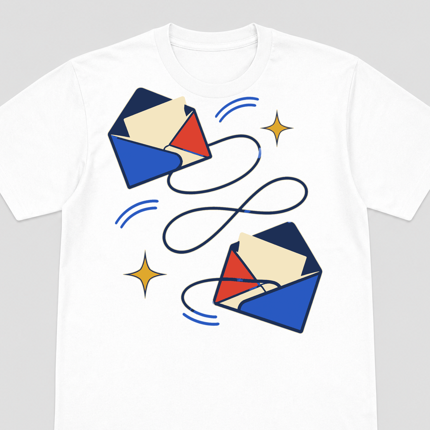 Longhand Relay Graphic T-Shirt - POD-20260806-113_white_front_closeup_mockup