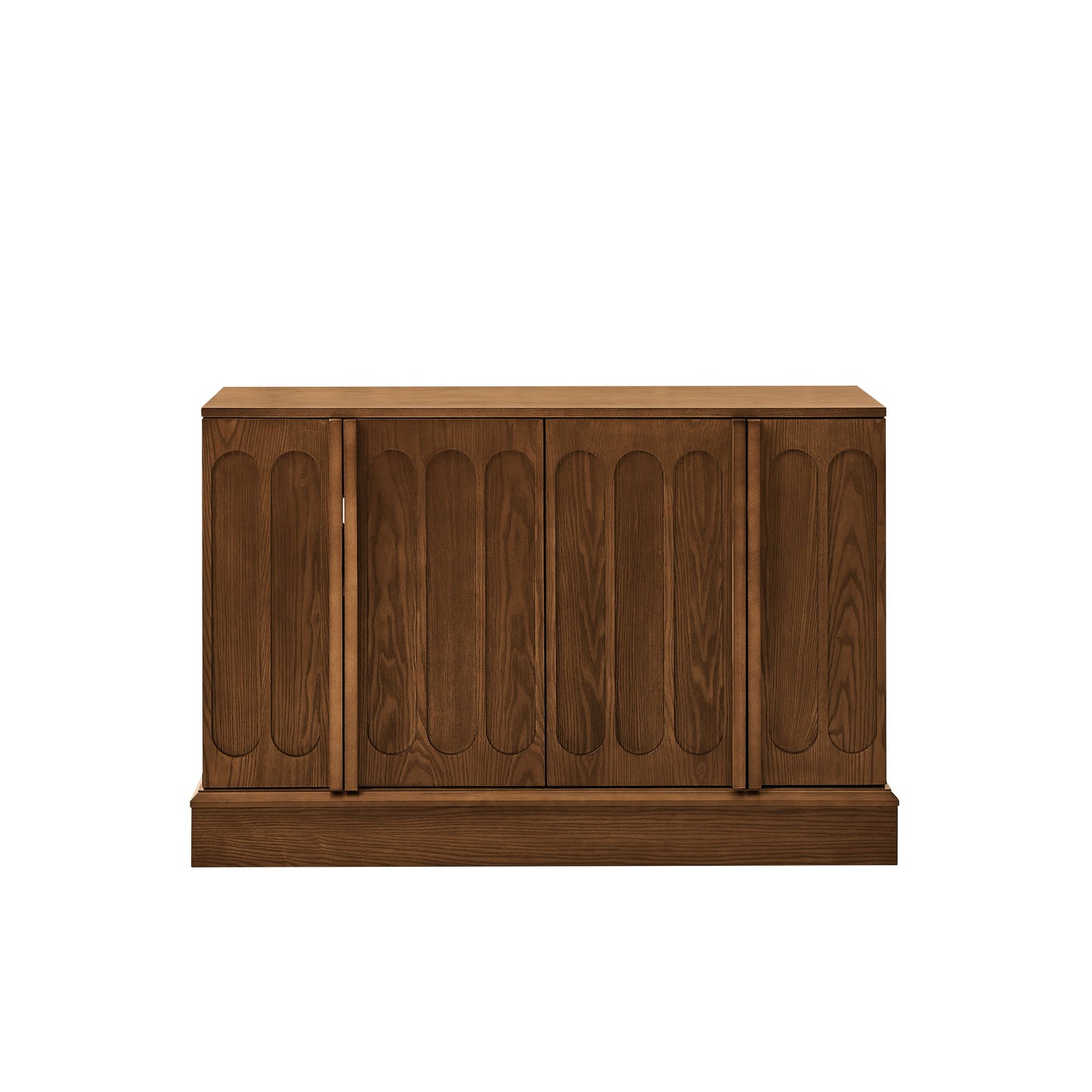 Mid Century Modern Fluted Sideboard Cabinet with Adjustable Shelves & Sturdy Base, Buffet Cabinet with Storage, Storage Cabinet for Living Room Entryway Hallway Dining Room Kitchen, Walnut image 12