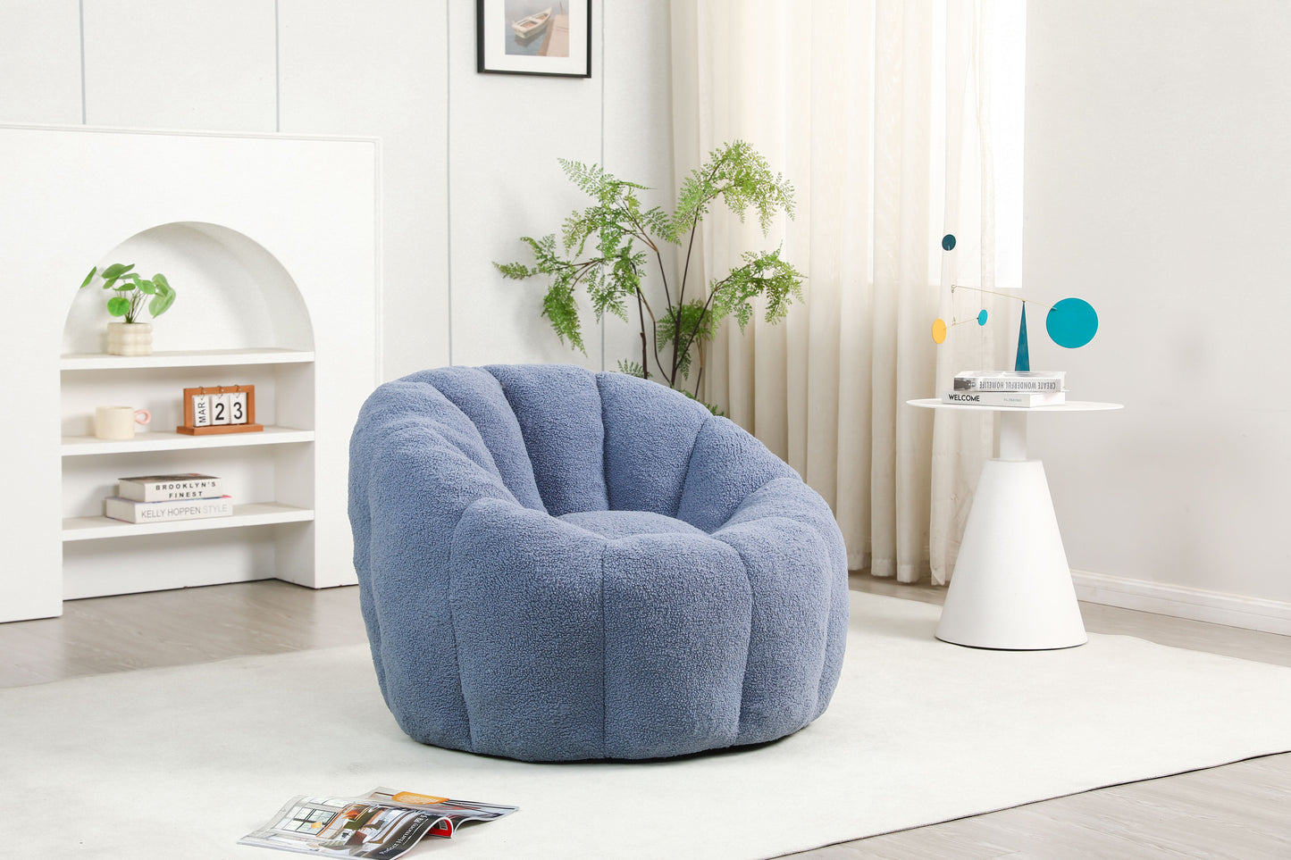Bean Bag Chair, Bean Bag Sofa Chair with Armrests Stuffed High-Density Foam, Lazy Sofa Comfy Chairs BeanBag Chair for Adults in Living Room,Bedroom Reading image 12