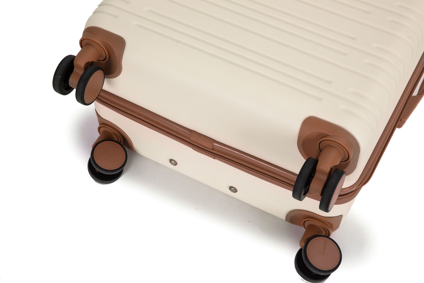 5-Piece Set (20"24"28 +a travel bag and a toiletry bag),Hard Case Spinner Wheels ABS Luggage Sets with TSA Lock Carry On Suitcase Luggage Durable Suitcase Color Matching CREAM WHITE image 12