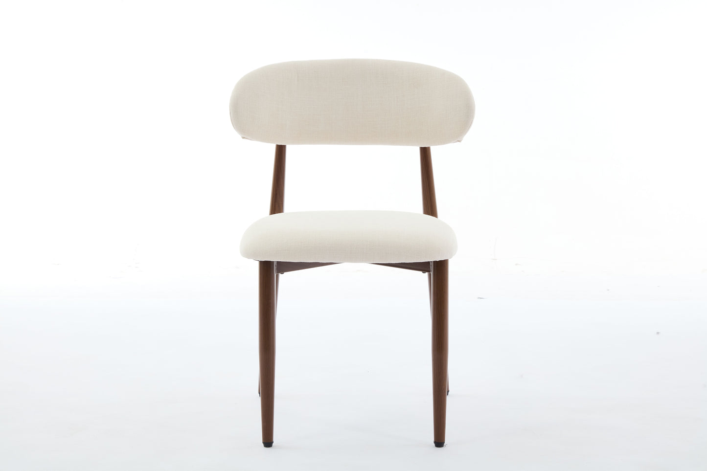 Dining Chairs Set of 2, Metal Kitchen Chairs with Modern Fabric Upholstered for Dining Room, Beige image 12