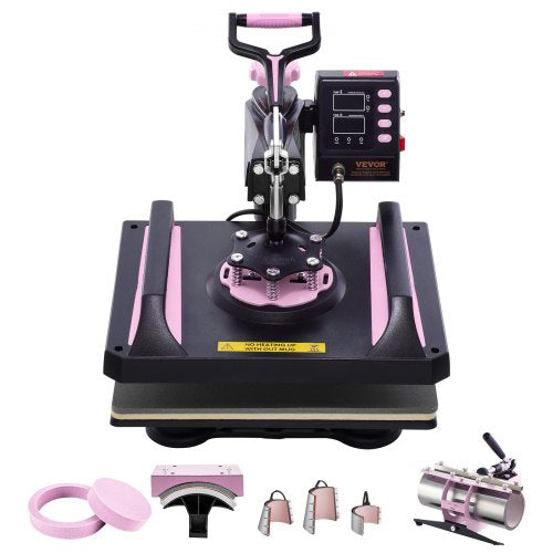 VEVOR Heat Press Machine, 10x12/12x15/15x15 in Combo Press w 12 x 15 in / 8 in 1 / 30 oz Tumbler Press