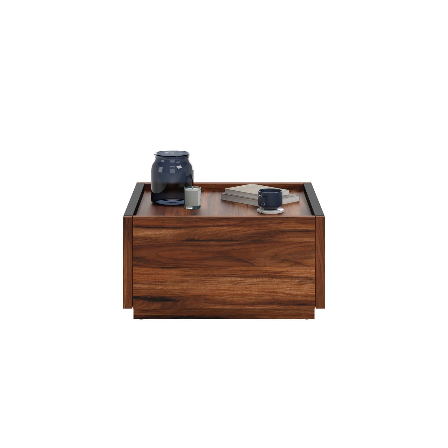 Coffee Table with Full-Extension Drawers, Dark Brown finish image 12