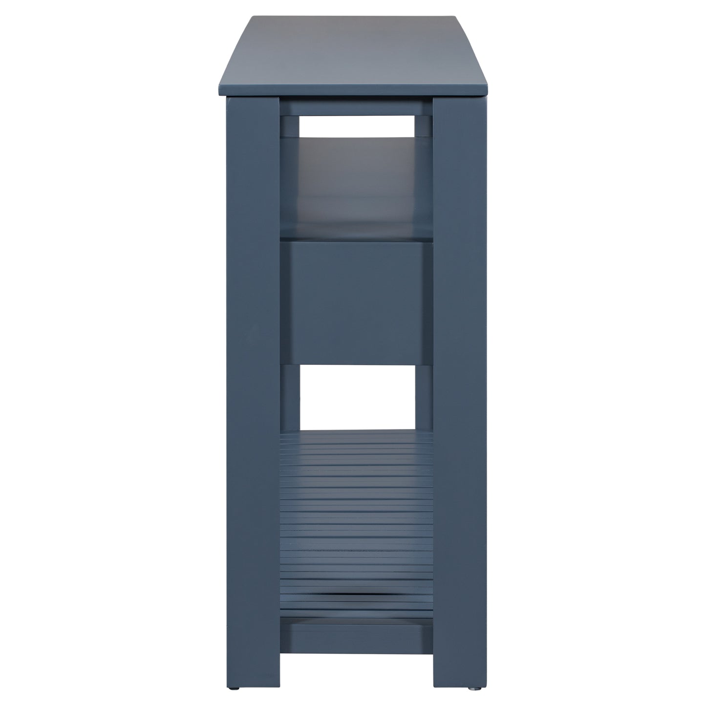 U_STYLE 61.5''Large Entryway Table with 4 Drawers,Painted Console Table with 3-Tier Open Shelves and Metal Handles,Versatile Hallway Sofa Table for Living Room, Bedroom, Foyer and Kitchen image 12
