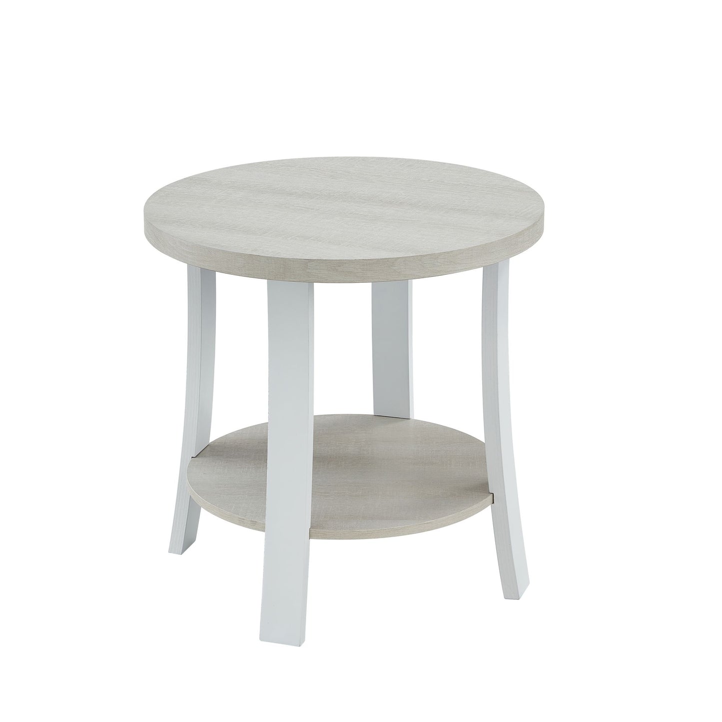 Anze Contemporary Oval Wood Shelf 3-Piece Coffee Table Set image 10