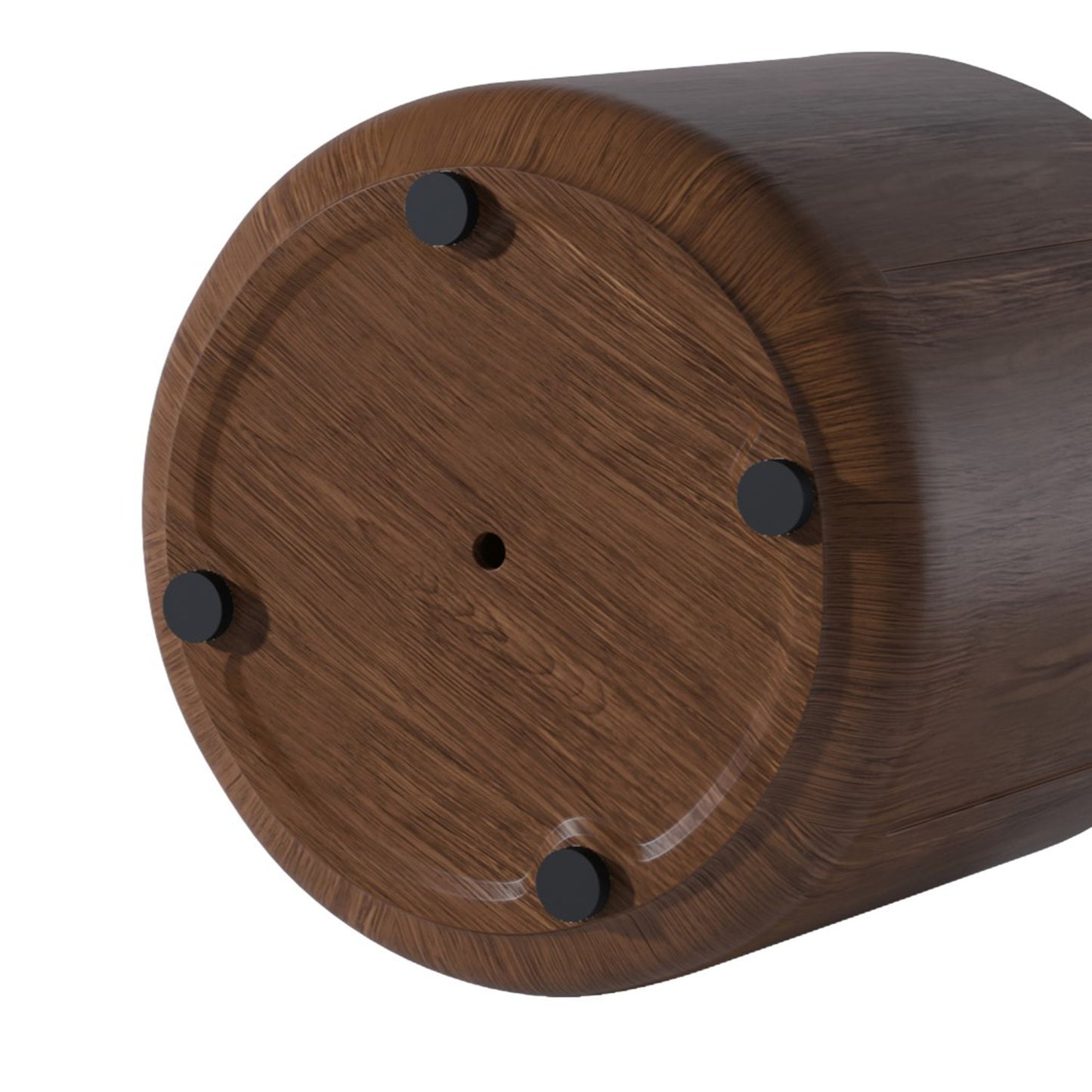 19.29"H Round Outdoor Indoor Side Table, Modern Wood Grain Patio Garden Stool, Sturdy MGO (Magnesium Oxide) Waterproof, No-Assembly Table for Patio, Garden, Backyard, Living Room (Brown) image 11