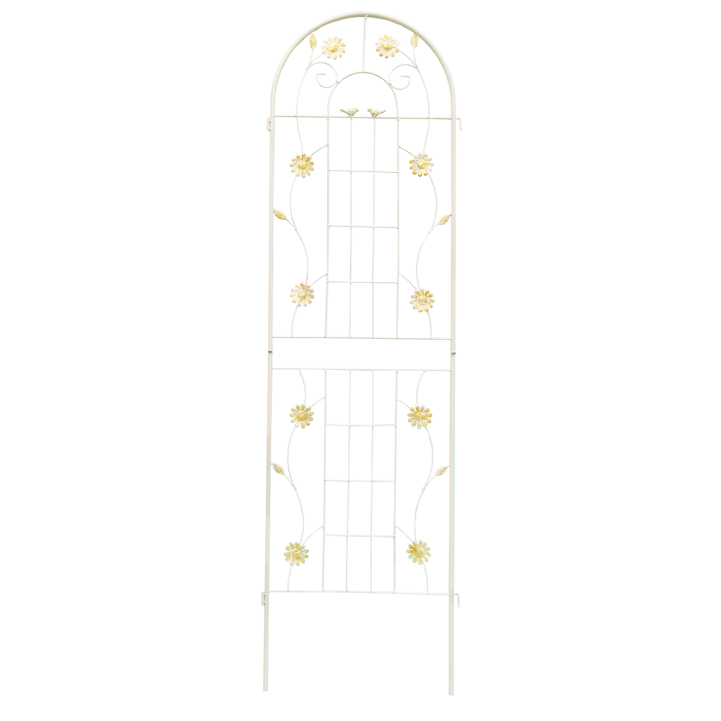 4 Pack Metal Garden Trellis 71" x 19.7" Rustproof Trellis for Climbing Plants Outdoor Flower Support Cream White image 10