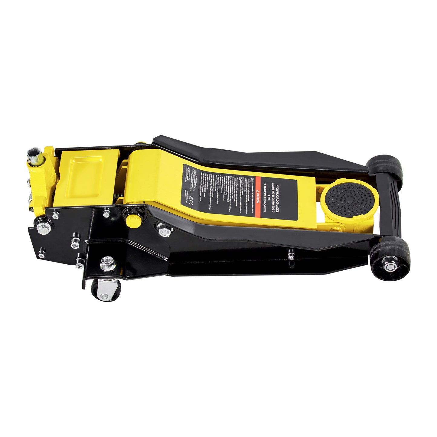 Low Profile Floor Jack, 4 Ton (8818 lbs) Capacity, Steel Racing Floor Jack with Dual Pistons Quick Lift Pump, Hydraulic Trolley Car Lift for Sport Utility Vehicle, Lifting Range 3.9-21.5 Inches image 9