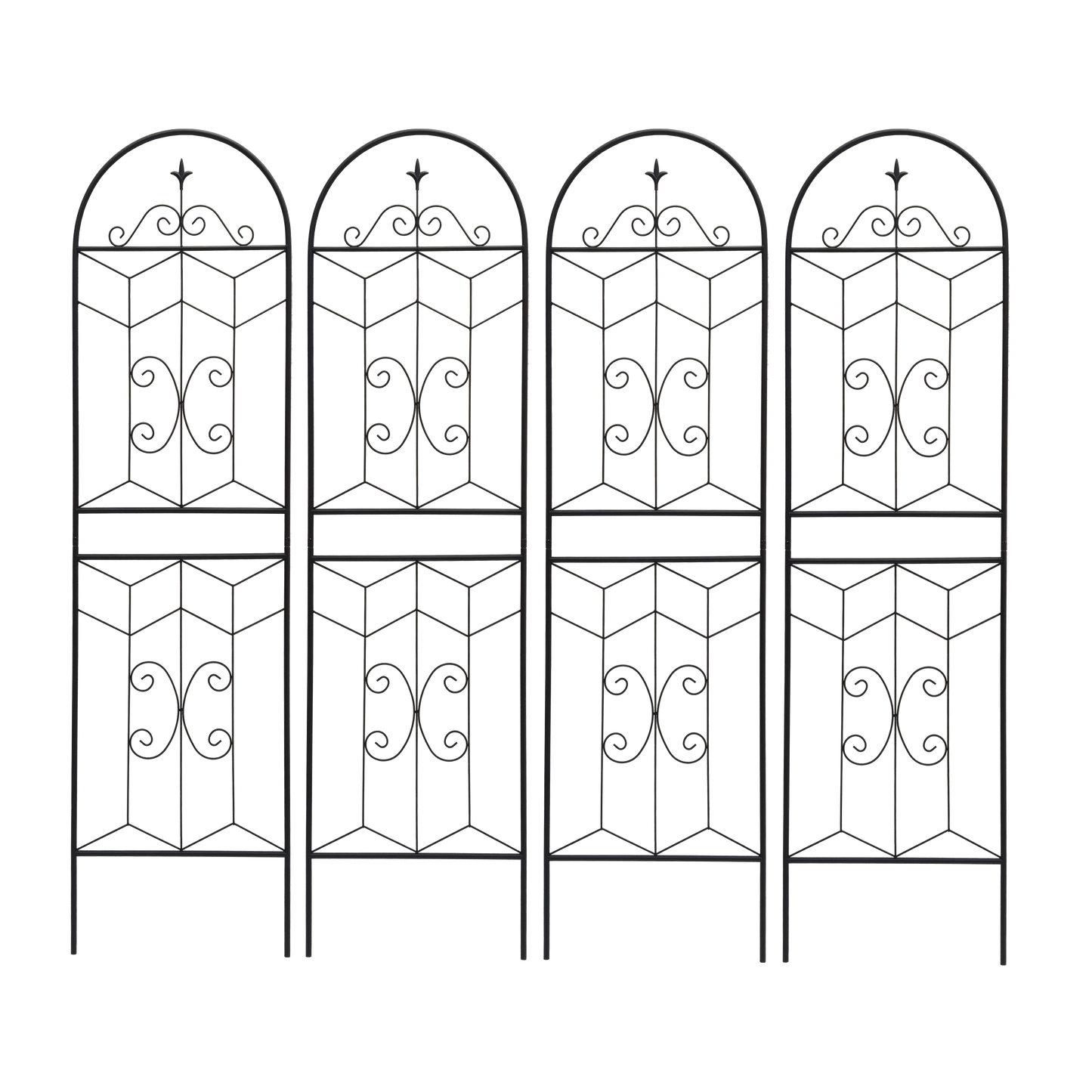 2 Pack Metal Garden Trellis 71" x 19.7" Rustproof Trellis for Climbing Plants Outdoor Flower Support Black image 12