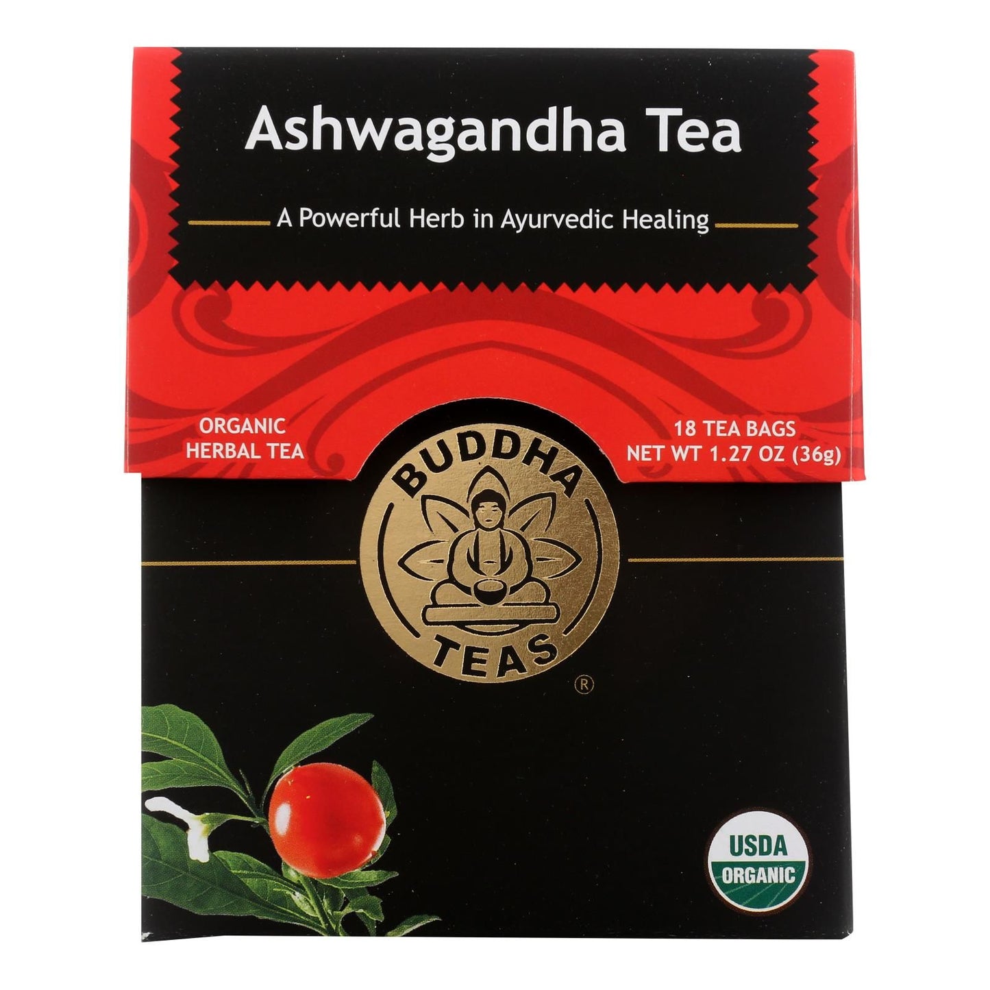 Buddha Teas - Organic Tea - Ashwaghanda - Case Of 6 - 18 Count image 1