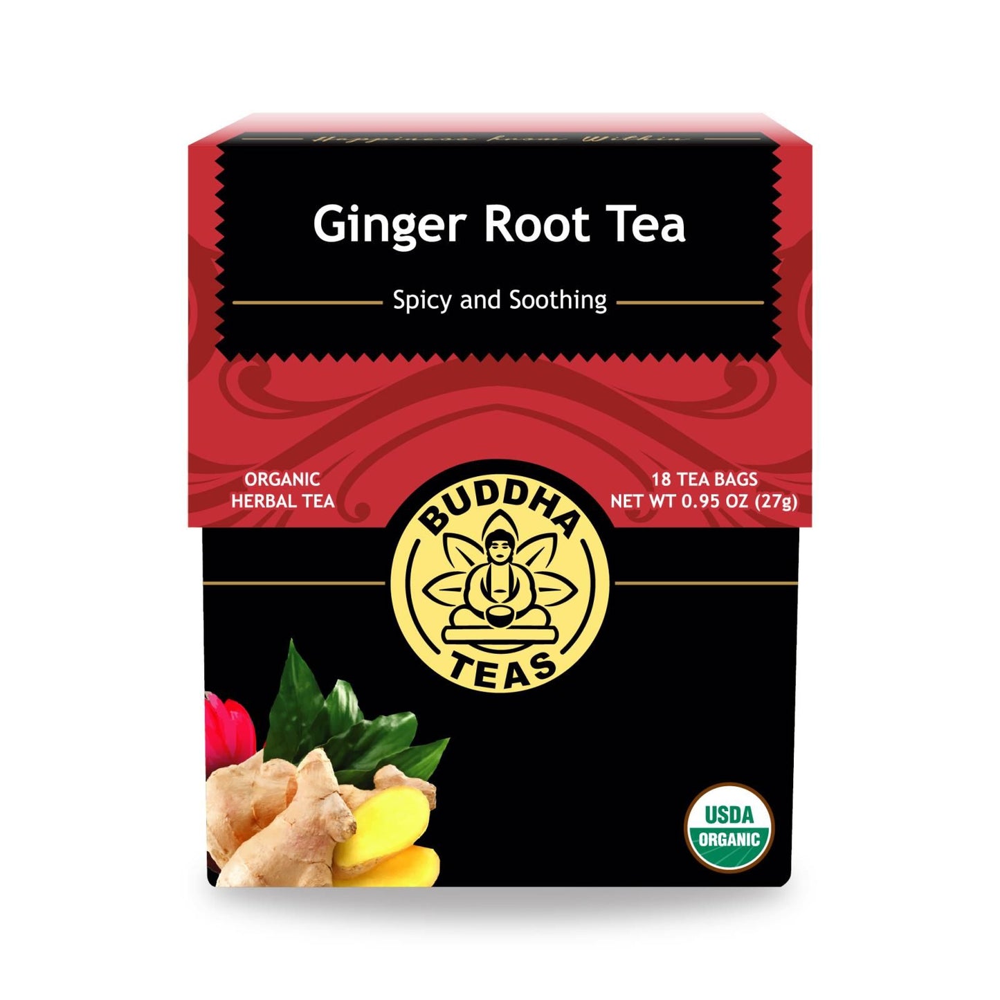 Buddha Teas - Organic Tea - Ginger Root - Case Of 6 - 18 Count image 1