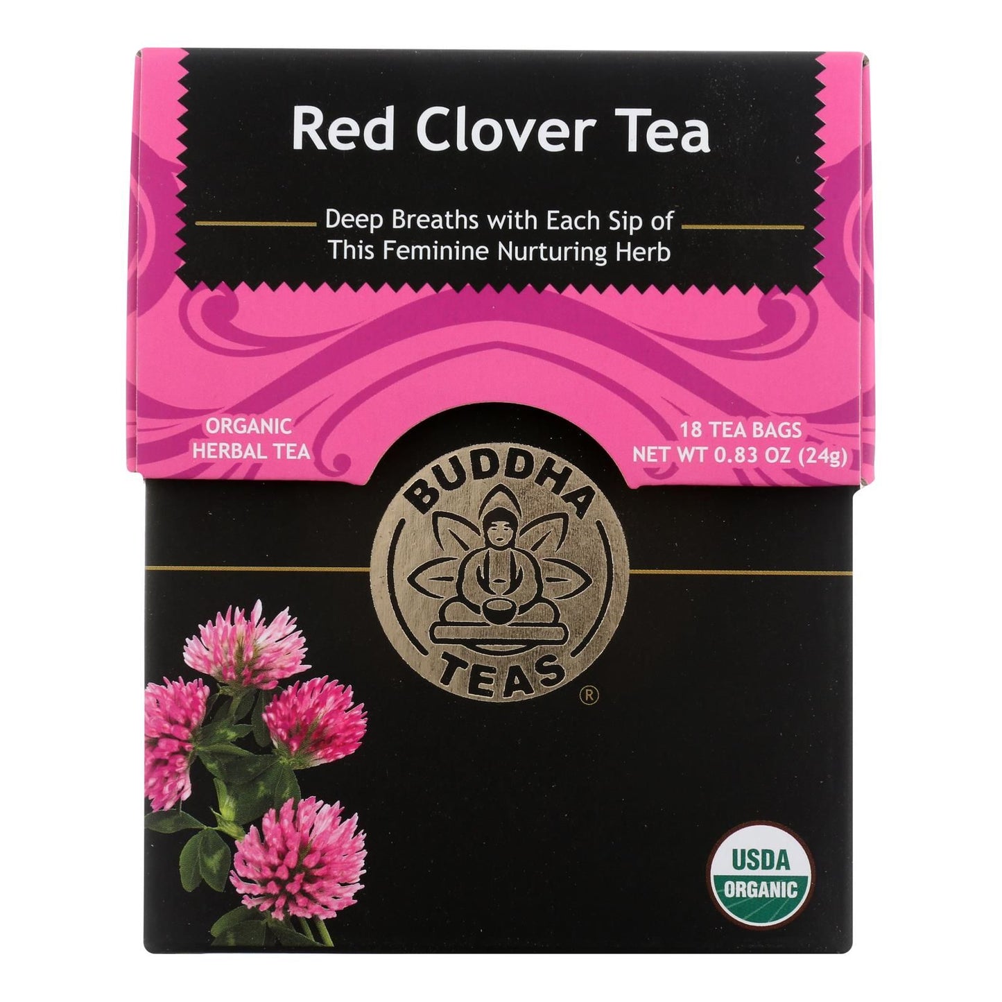 Buddha Teas - Organic Tea - Red Clover - Case Of 6 - 18 Count image 1
