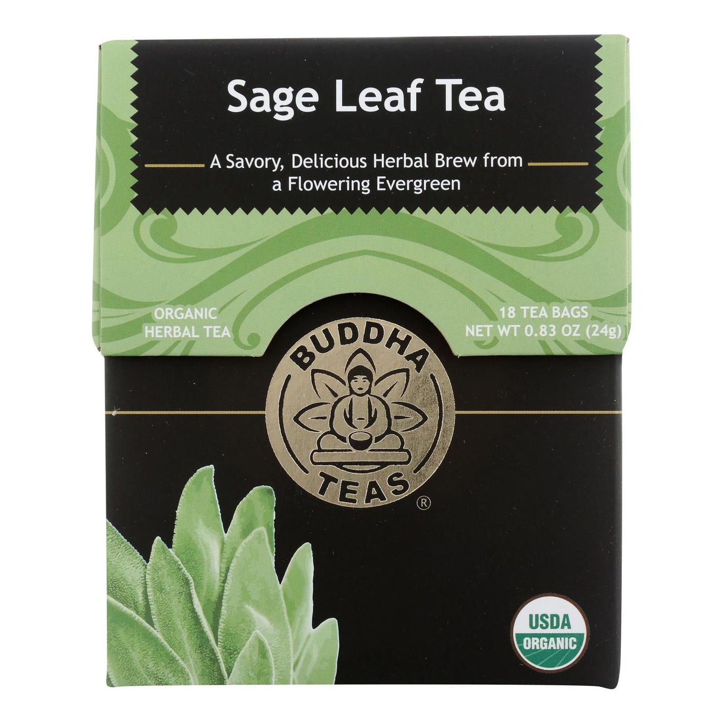 Buddha Teas - Organic Tea - Sage Leaf - Case Of 6 - 18 Count image 1