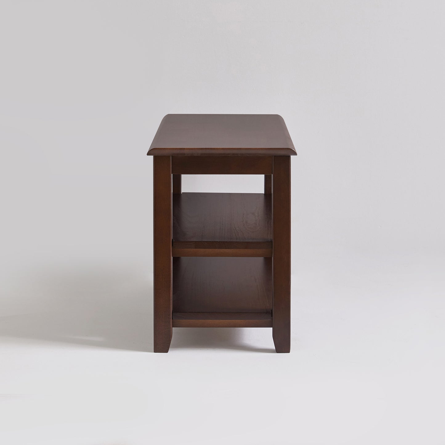 2-Tier Solid Wood Shoe Bench, Entryway Shoe Rack with Storage Shelves, Hallway Seat Bench for Shoes image 12