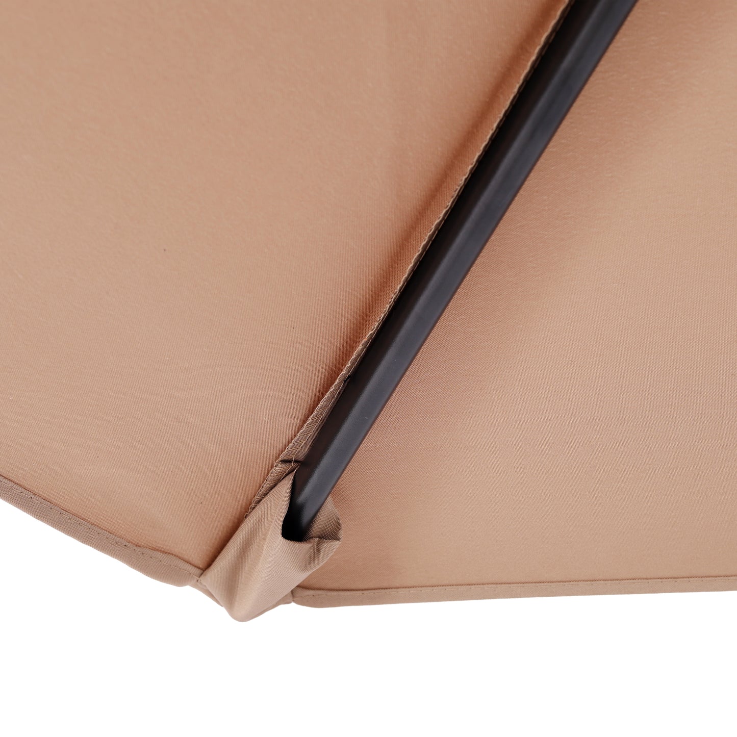 7.5 FT Patio Umbrella, Outdoor Market Yard Umbrella, Sun Shade Umbrella with Push Button Tilt and Crank Mechanism for Garden, Deck, Pool and Backyard, Not Include Umbrella Base, Brown image 12