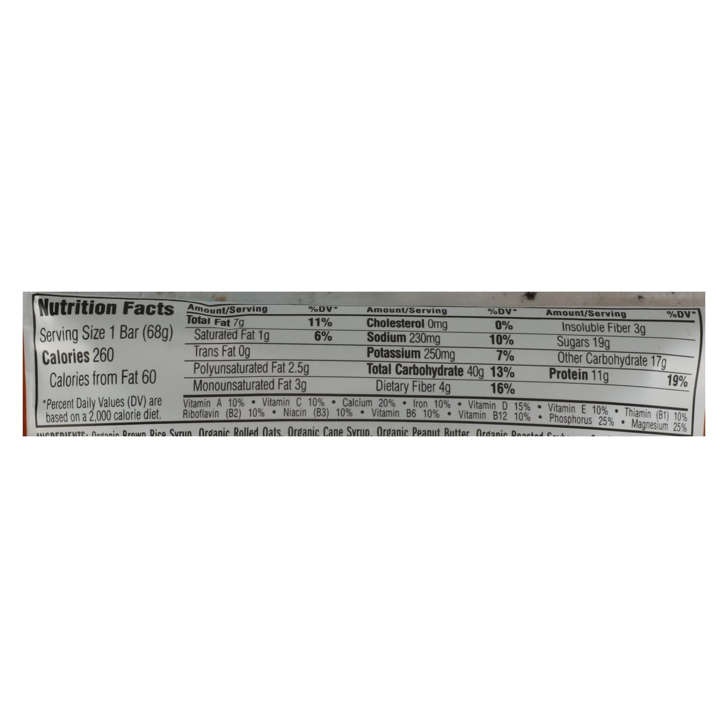 Clif Bar - Organic Crunch Peanut Butter - Case Of 12 - 2.4 Oz image 3