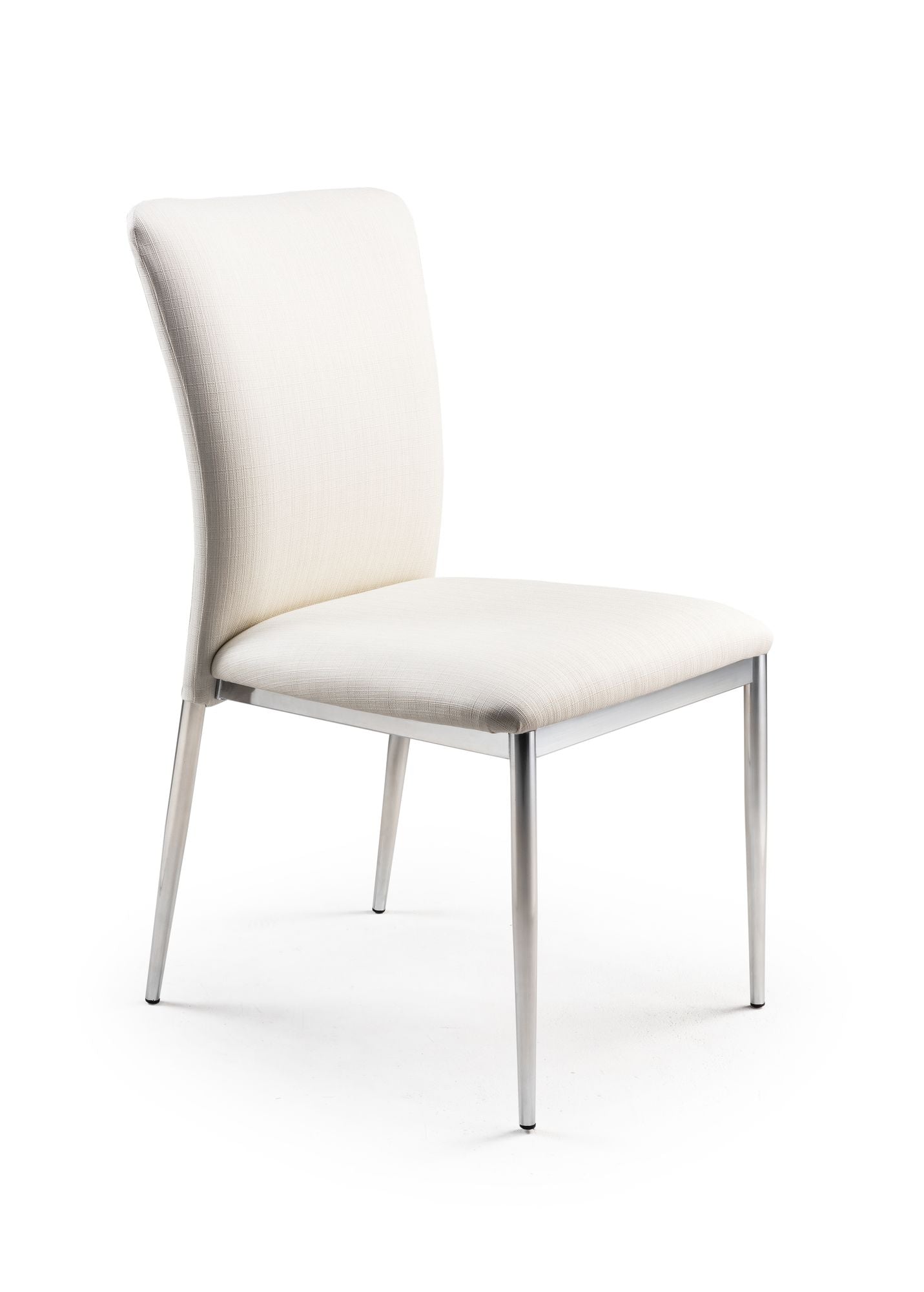 Contemporary Faux Leatheratte Side Chair Set of 2, Soft White Color image 6
