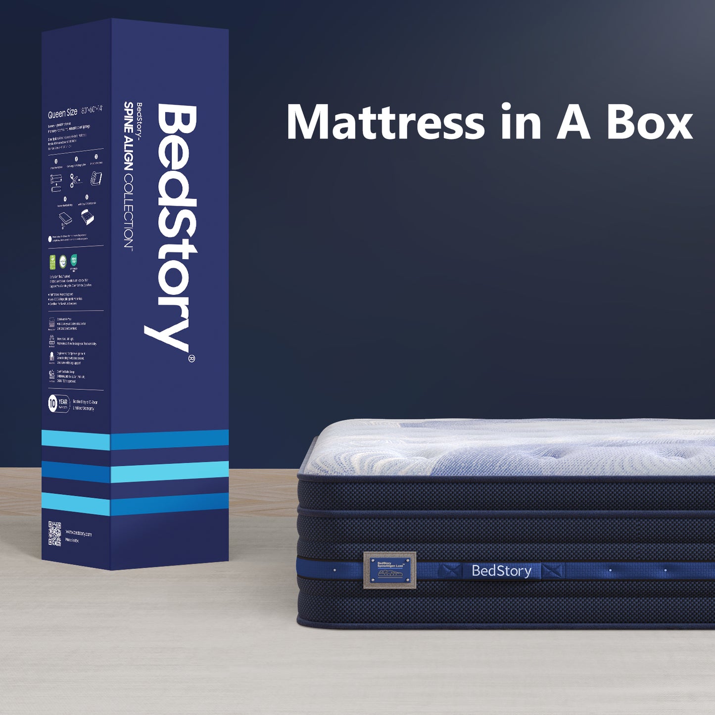 Bedstory Spine Align 13" King Firm Pressure Relieving Cooling Hybrid Mattress with Instant Touch Cooling Fabric, 360° Airflow Circulation & Air Boost Comfort Foam image 11