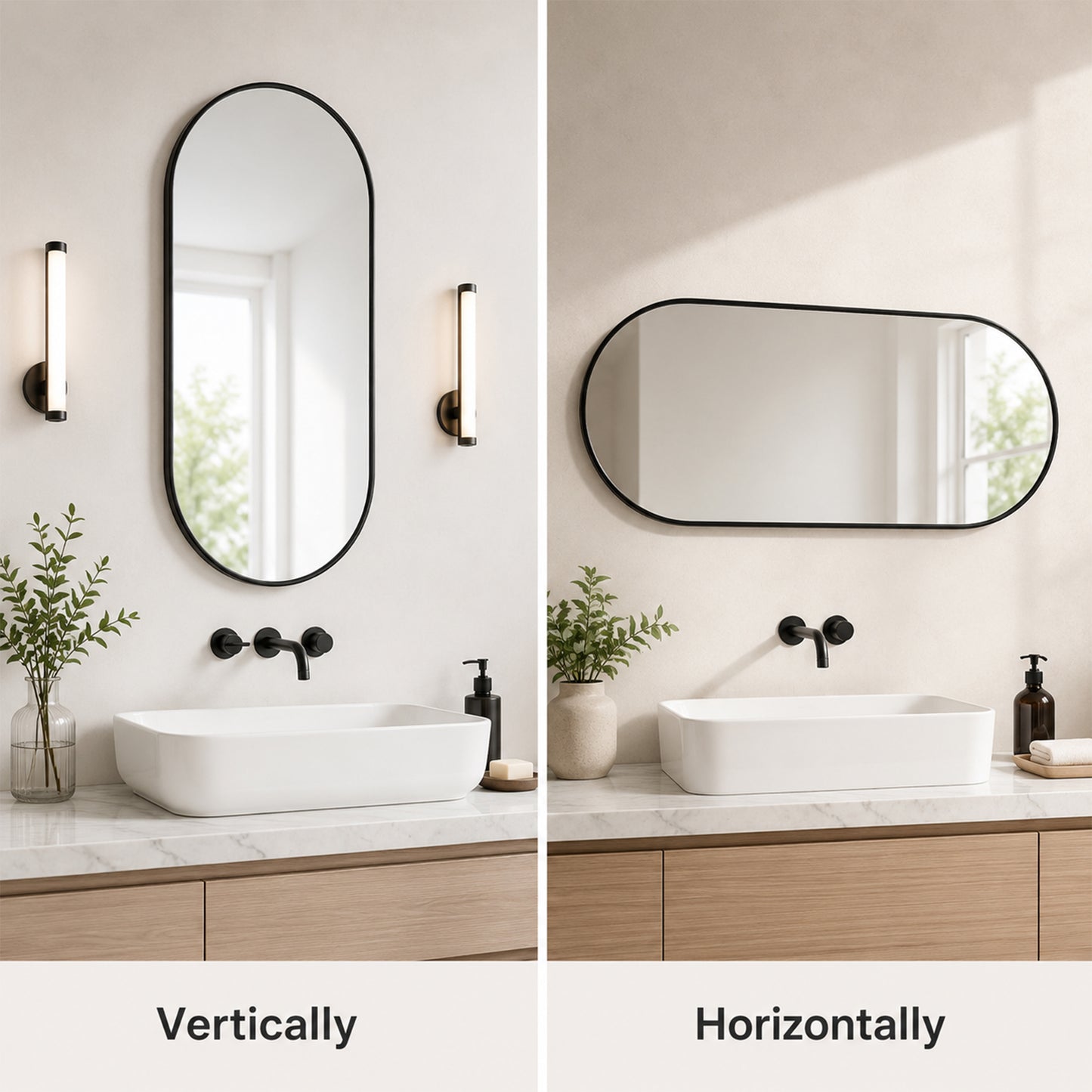 BLACK PVC frame mirror 16X36 INCH image 12