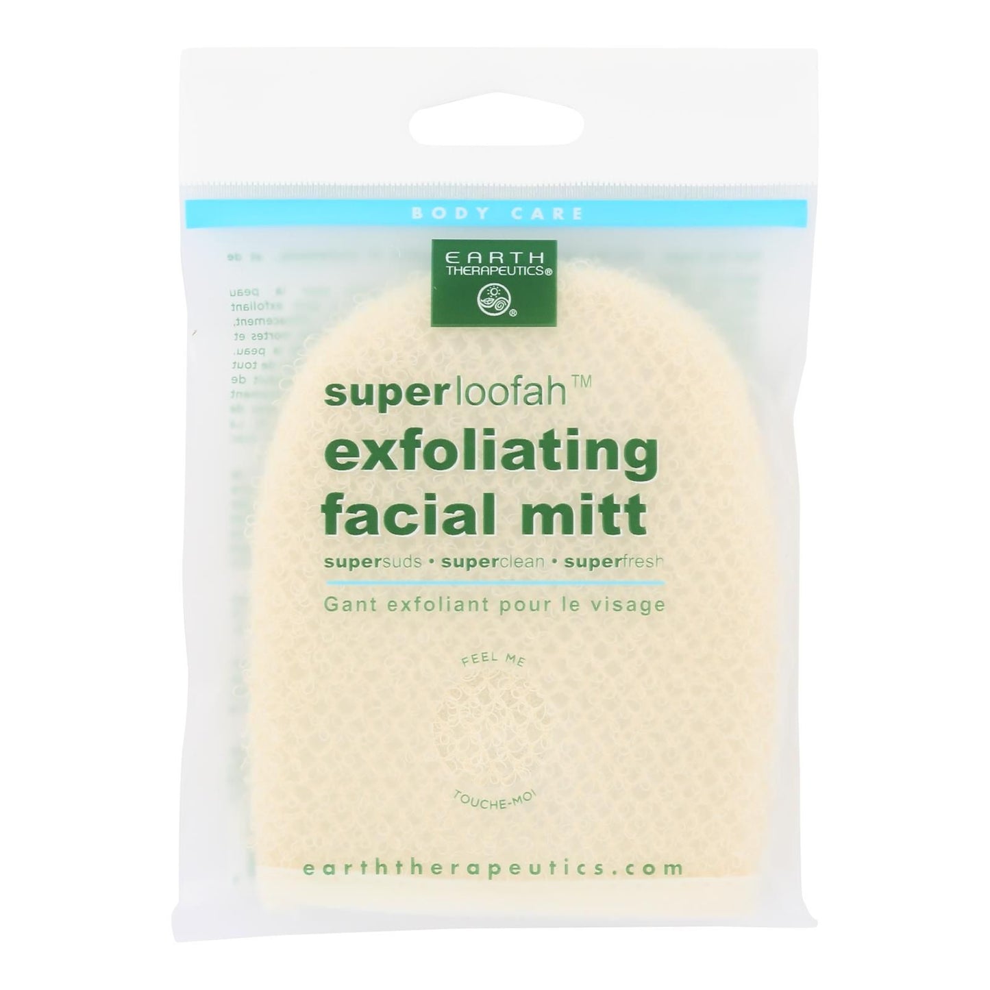 Earth Therapeutics Loofah - Super - Exfoliating - Facial Mitt - 1 Count image 1