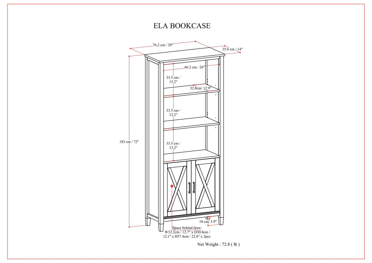 Ela - Bookcase - Smoky Brown image 8