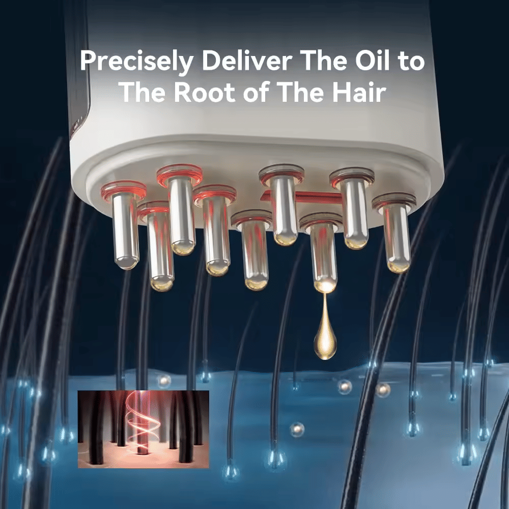 Electric Oil Applicator Scalp Massager 2 in 1 for Hair Growth - Rechargeable Waterproof Vibrating Hair Serum Comb image 8