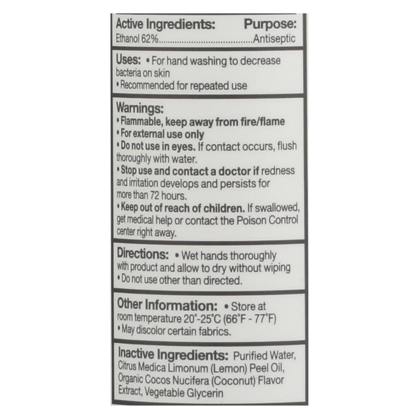 Eo Products - Hand Sanitizer Spray - Everyone - Cocnut - Dsp - 2 Oz - 1 Case image 2