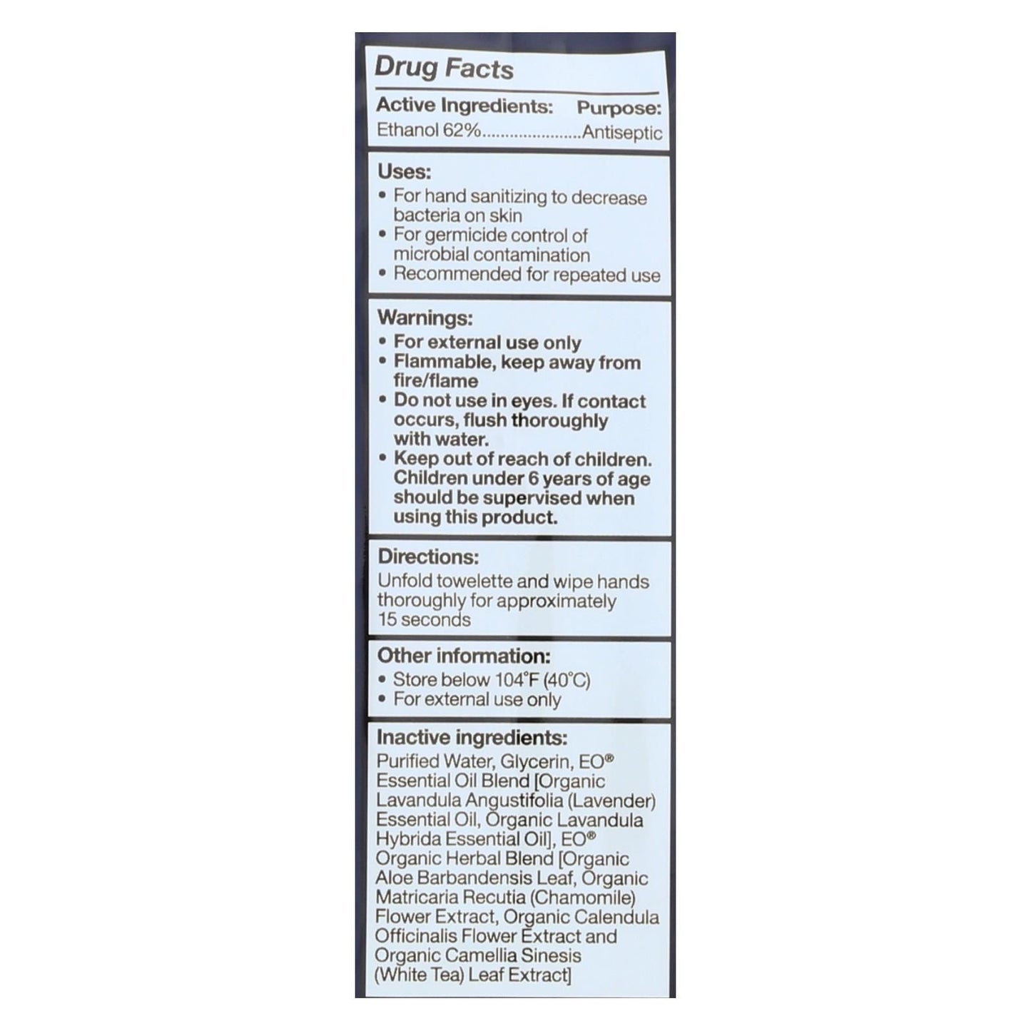 Eo Products - Hand Sanitizer Wipes Display Center - Lavender - Case Of 6 - 10 Pack image 2
