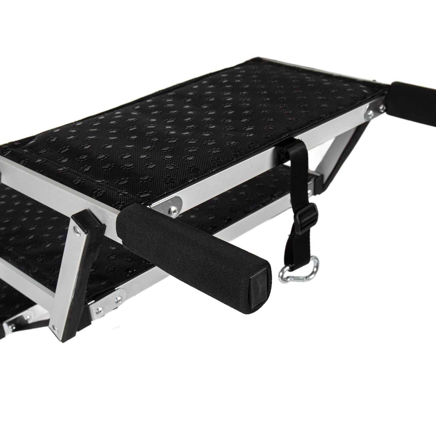 Aluminum Frame Foldable Dog Stairs, 5 Steps Heavy Duty Pet Ramp with Non Slip Surface and Soft Foam Handle, Dogs Stairs for Cars, High Beds, Truck, Supports up to 250 lbs image 9