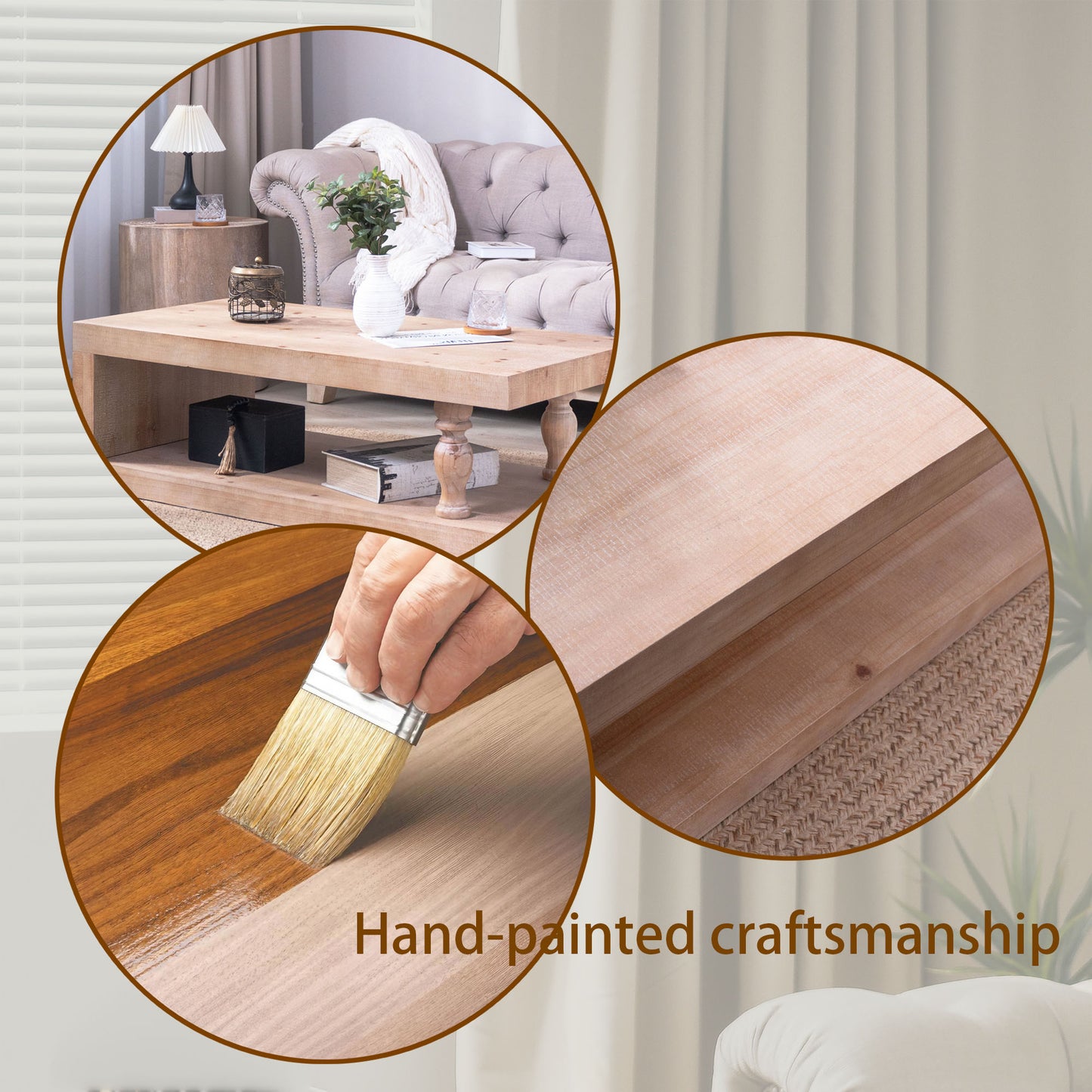 Rustic coffee table, Wood coffee table, Farmhouse coffee table, Modern rustic furniture, Coffee table with shelf, Wooden living room table image 12
