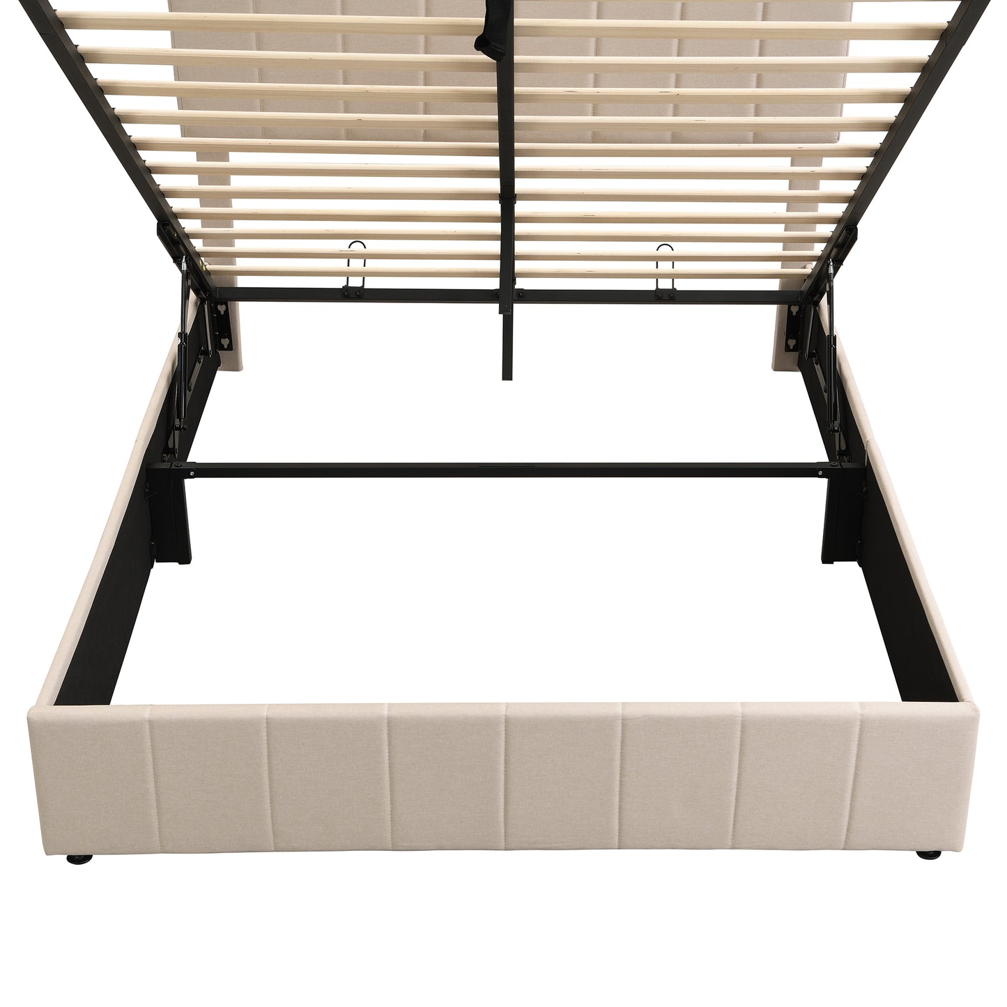Queen size Upholstered Platform bed with a Hydraulic Storage System - Beige(OLD SKU: LP000211AAA) image 12